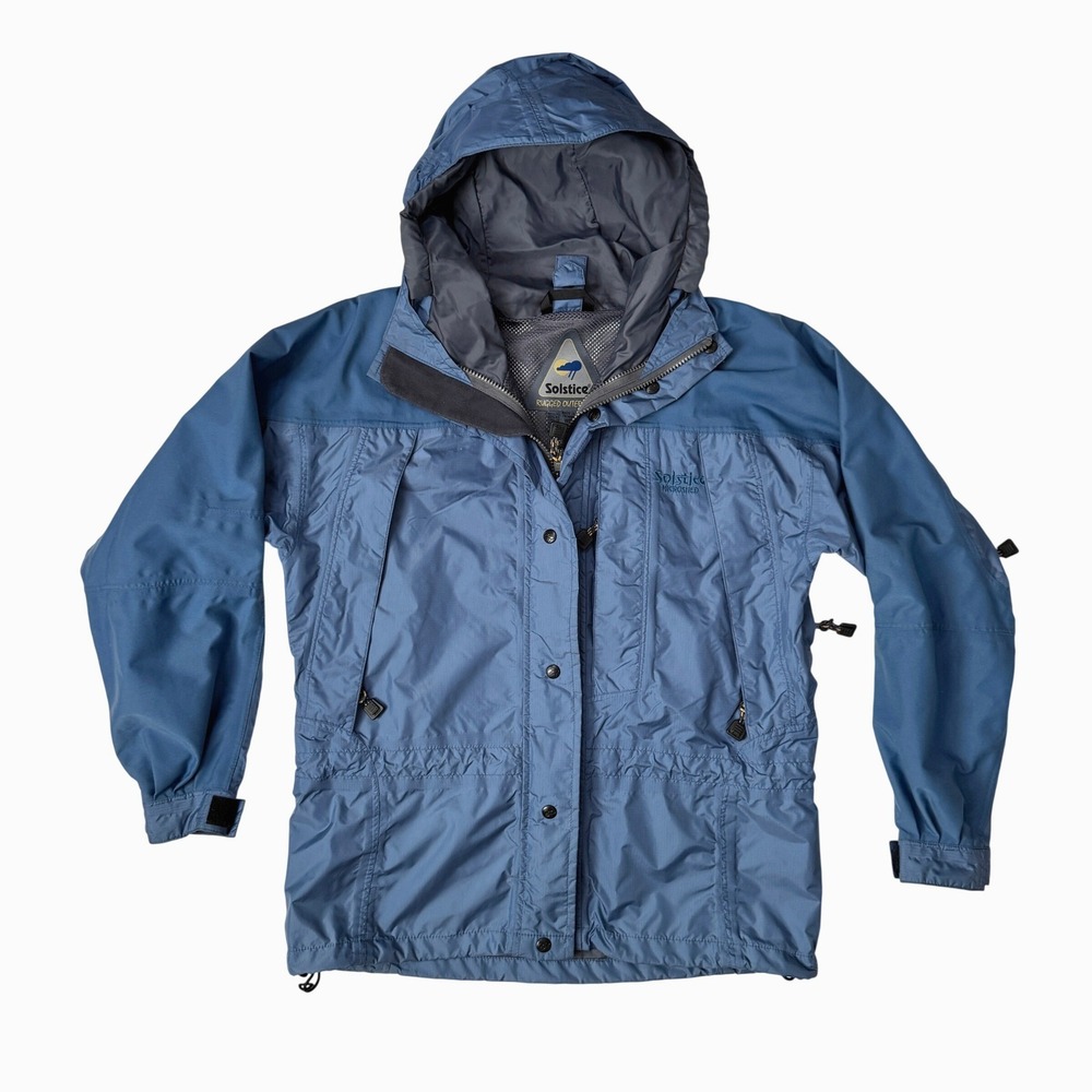Solstice Microshed Jacket Women Blue‎ Hooded Waterproof Rugged Outerwear Small